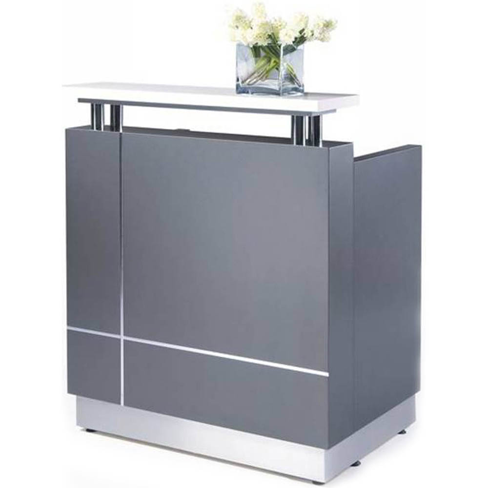 Om Premier Receptionist Counter 880 X 690 X 1150mm Grey