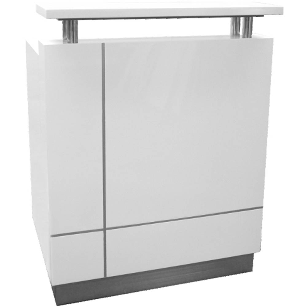 Om Premier Receptionist Counter 880 X 690 X 1150mm White