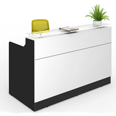 Classic Reception Counter 1800 X 850 X 1150mm White/black