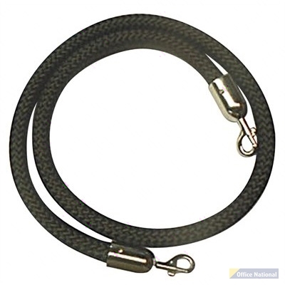 Q NYLON ROPE 25MM CHROME SNAP ENDS 1.5M BLACK
