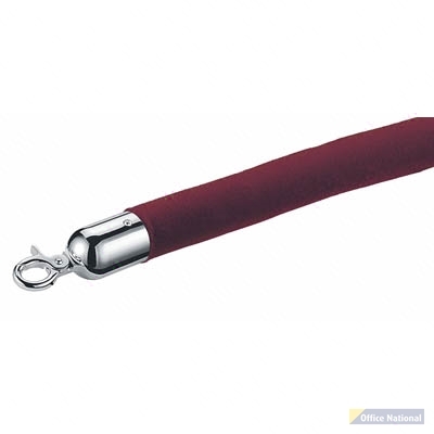 Q NYLON ROPE 25MM CHROME SNAP ENDS 1.5M RED