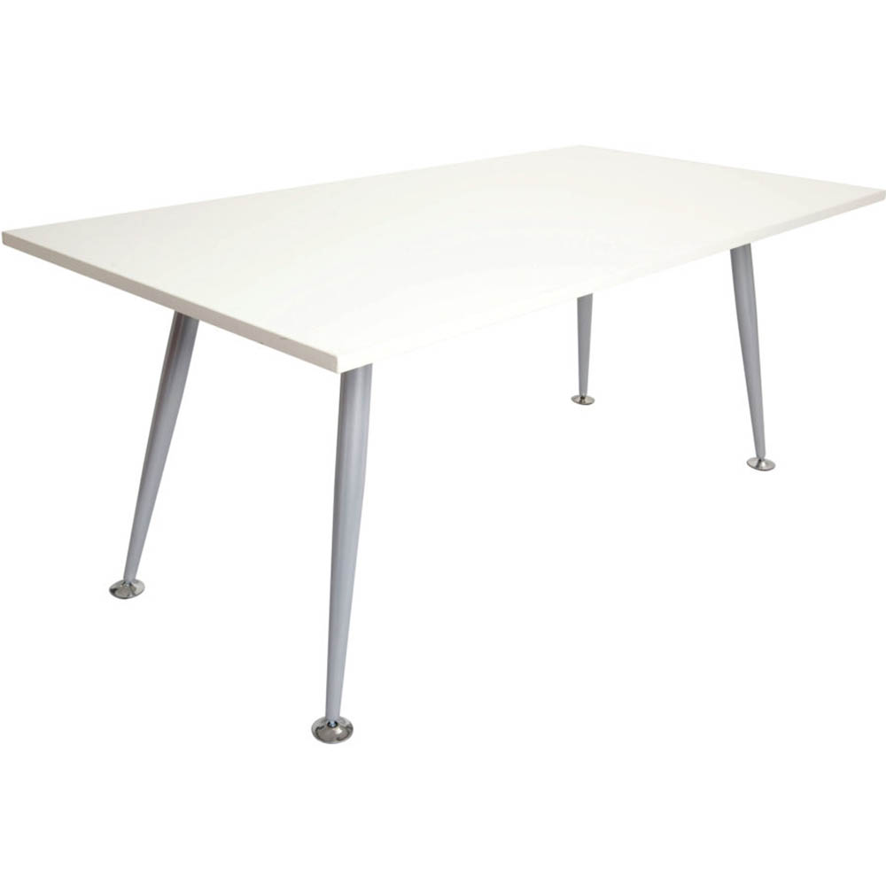 RAPID SPAN MEETING TABLE 1800 X 750MM NATURAL WHITE/SILVER