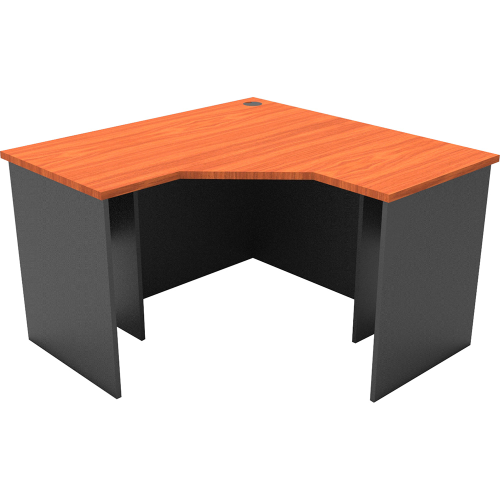 RAPID WORKER CORNER WORKSTATION COMPLETE 1200 X 1200 X 600MM CHERRY/IRONSTONE