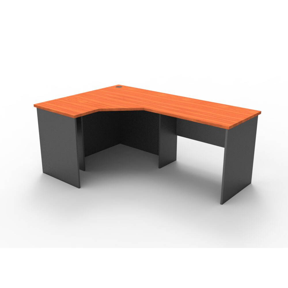 RAPID WORKER CORNER WORKSTATION COMPLETE 1200 X 1500 X 600MM CHERRY/IRONSTONE