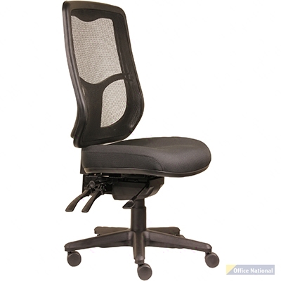 DAL ERGOSELECT SWIFT ERGONOMIC CHAIR HIGH MESH BACK 3 LEVER SEAT SLIDE BLACK NYLON BASE