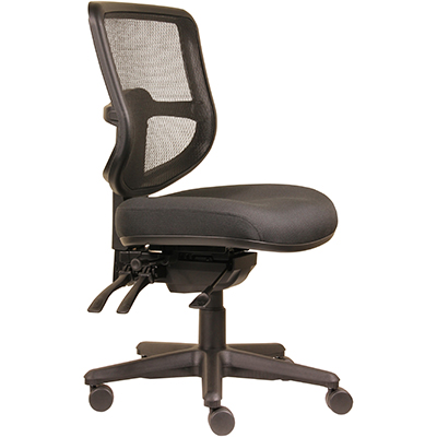 DAL ERGOSELECT SWIFT ERGONOMIC CHAIR MEDIUM MESH BACK 3 LEVER SEAT SLIDE BLACK NYLON BASE