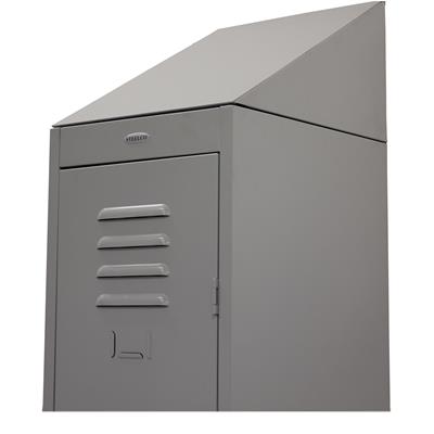 STEELCO SLOPING TOP FOR SINGLE LOCKER 305MM SILVER GREY