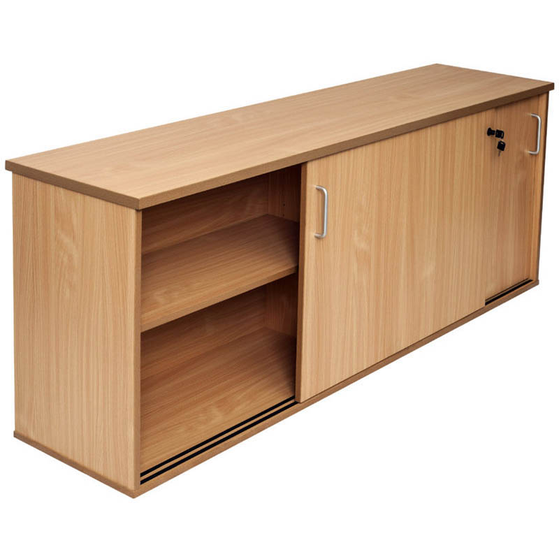 RAPID SPAN CREDENZA SLIDING DOOR LOCKABLE 1800 X 450 X 730MM BEECH