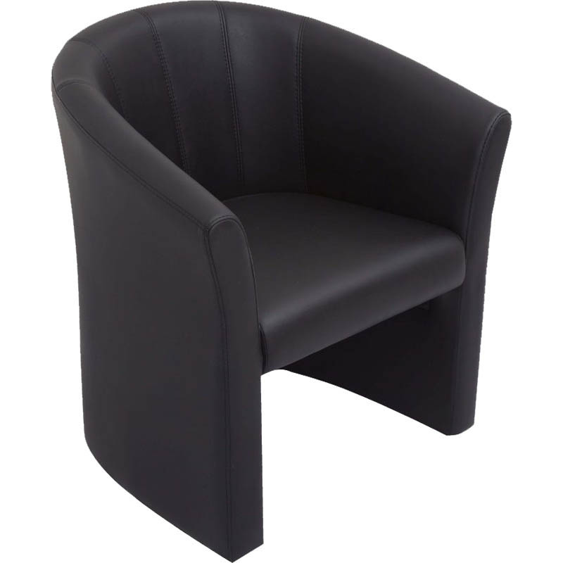 RAPIDLINE SPACE EXECUTIVE TUB CHAIR SINGLE SEATER PU BLACK