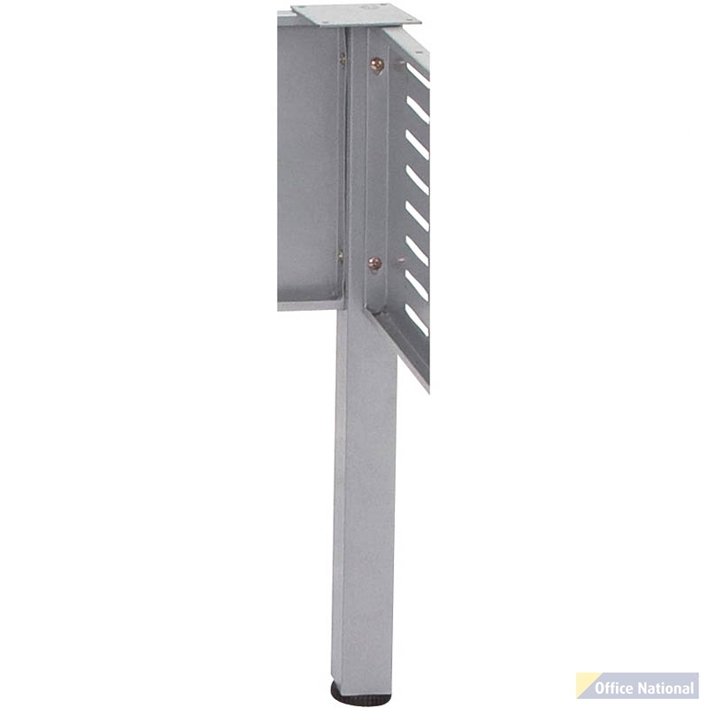 RAPID SPAN CORNER WORKSTATION SQUARE POLE BRUSHED SILVER