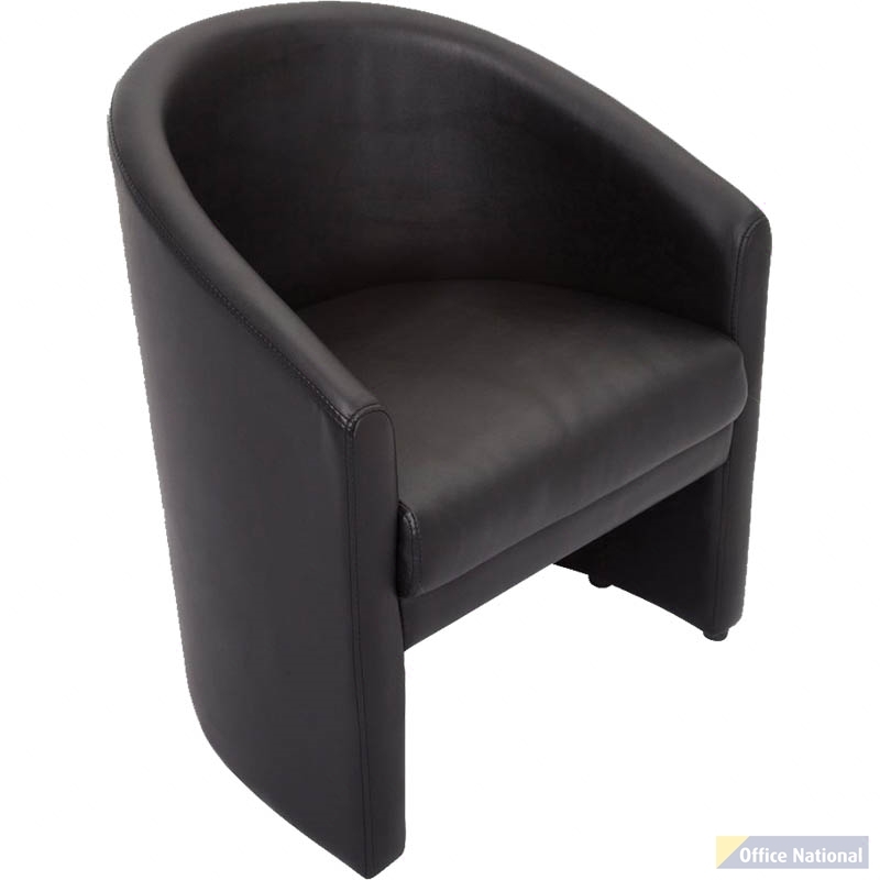 RAPIDLINE SPACE TUB CHAIR SINGLE SEATER PU BLACK