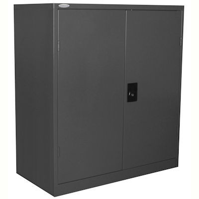 Steelco Stationery Cabinet 2 Shelves 1015 X 914 X 463mm Graphite Ripple