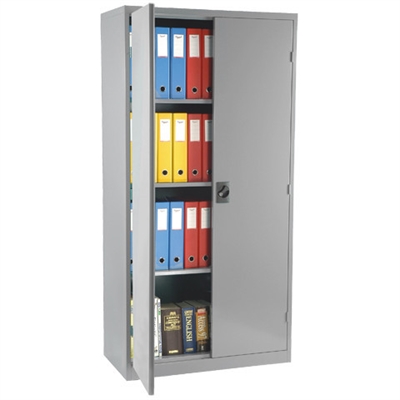 Steelco Stationery Cabinet 3 Shelves 1830 X 914 X 463mm White Satin