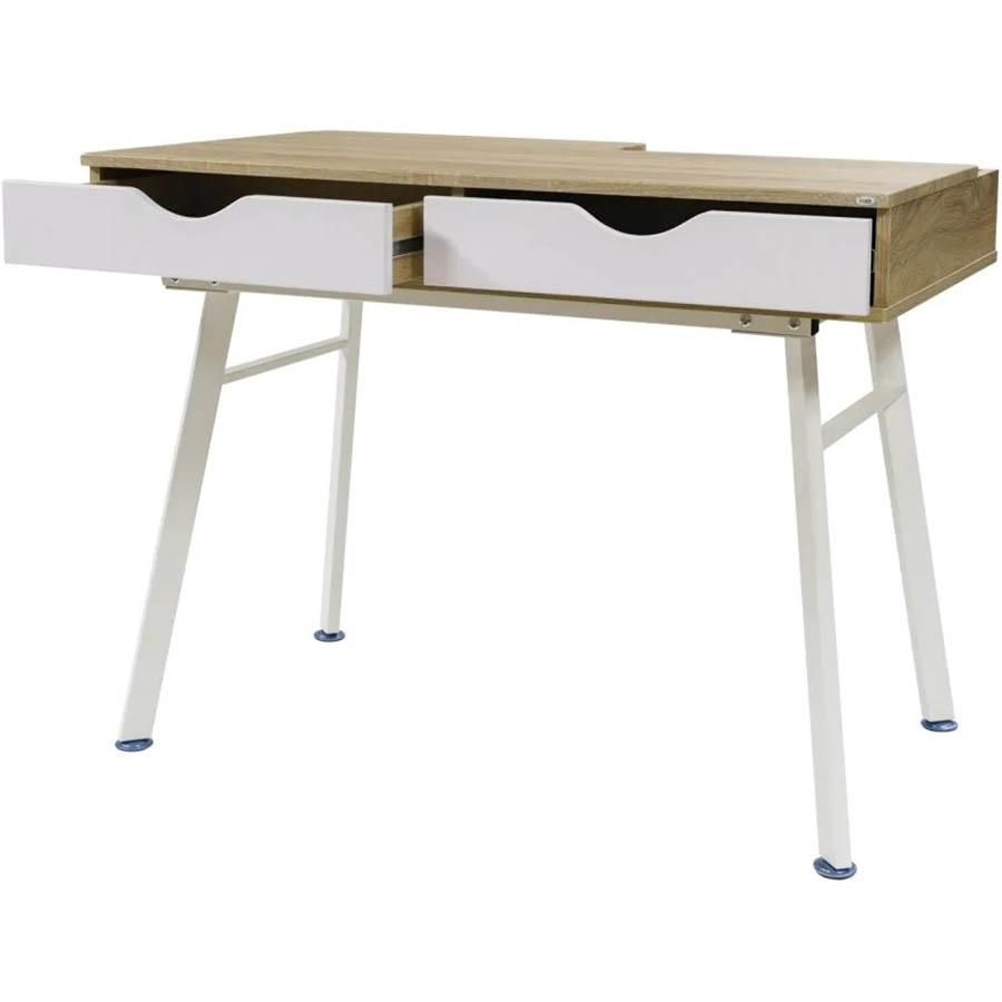 SYLEX HOUSTON COMPUTER DESK 1000 X 600 X 775MM WHITE/OAK