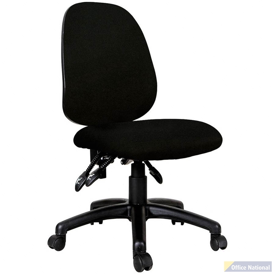 SYLEX GIRO CHAIR HIGH BACK ANTIMICROBIAL FABRIC BLACK