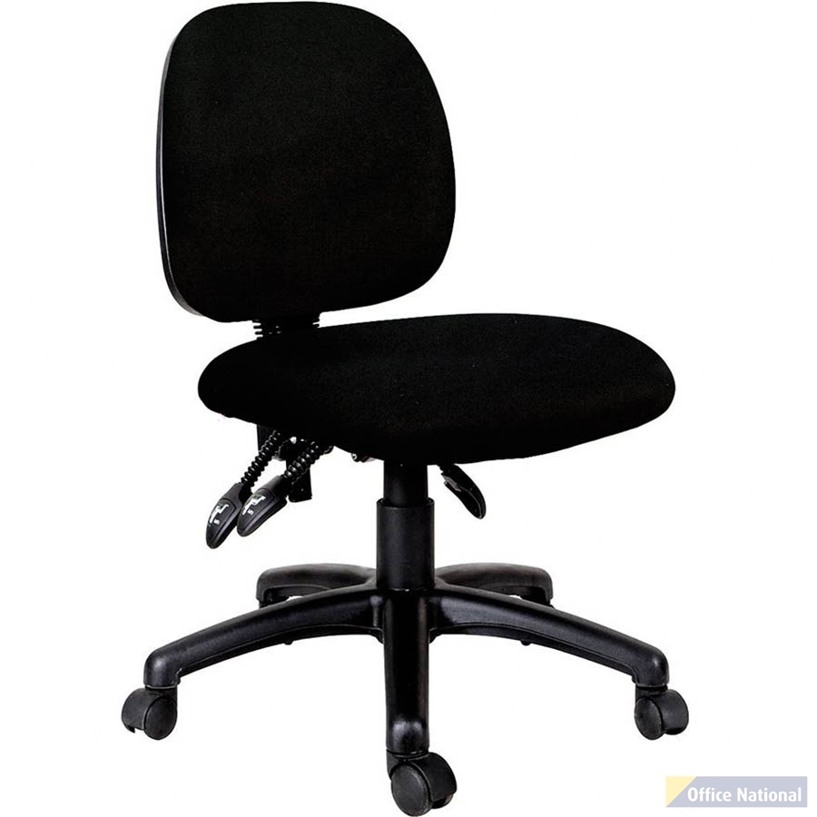 SYLEX GIRO CHAIR MEDIUM BACK ANTIMICROBIAL FABRIC BLACK