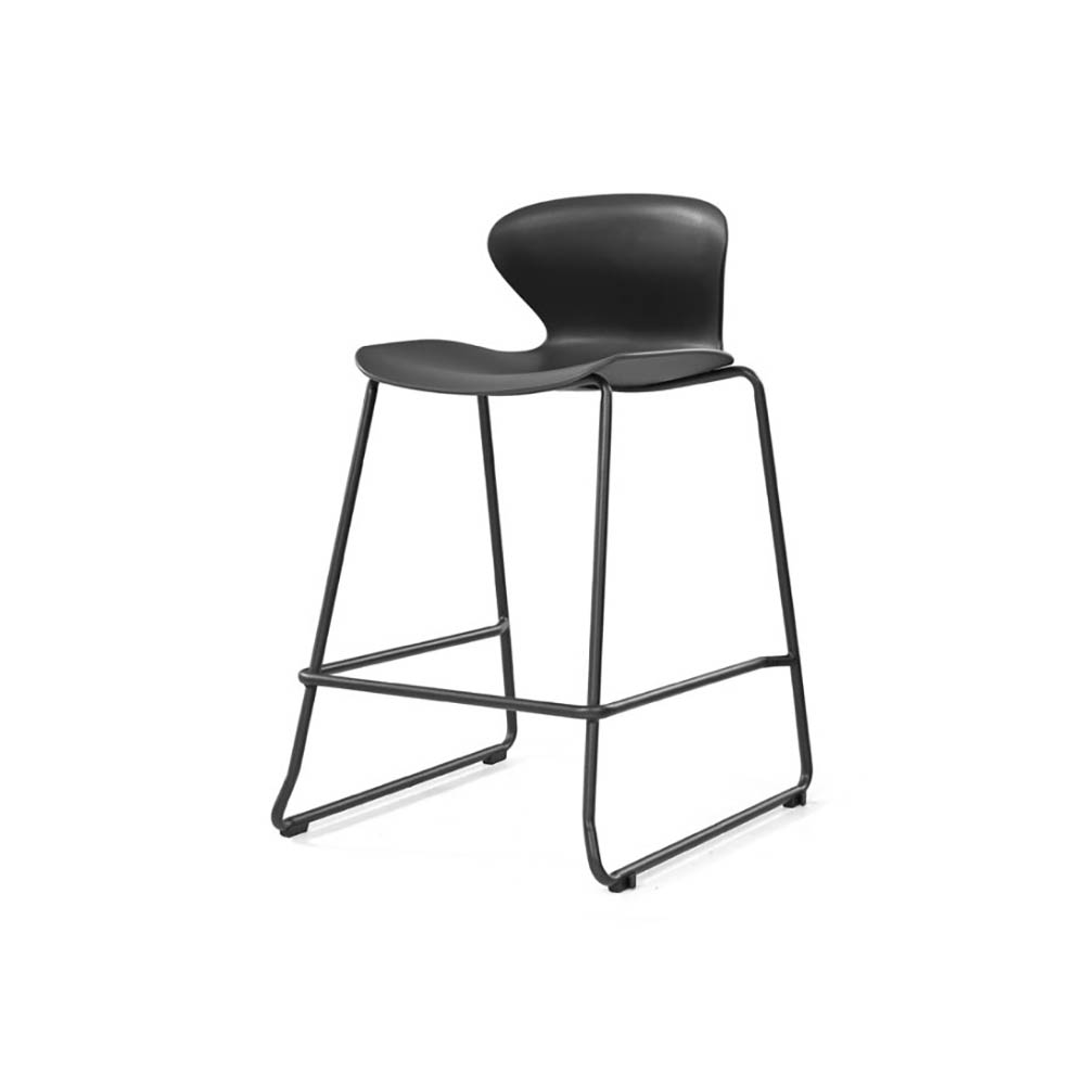 SYLEX KALEIDO 650H STOOL WITH BLACK SLED FRAME BLACK SEAT