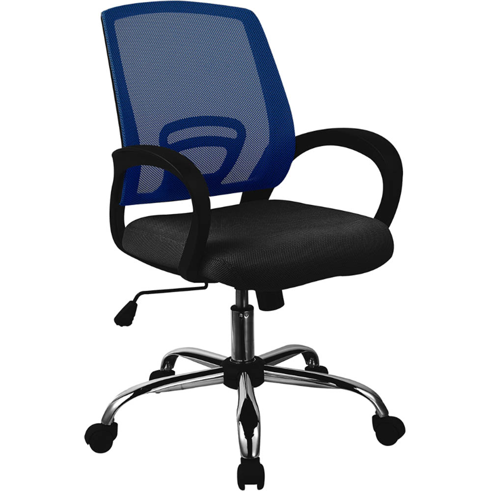 SYLEX TRICE TASK CHAIR MEDIUM BACK WITH ARMS BLUE/BLACK