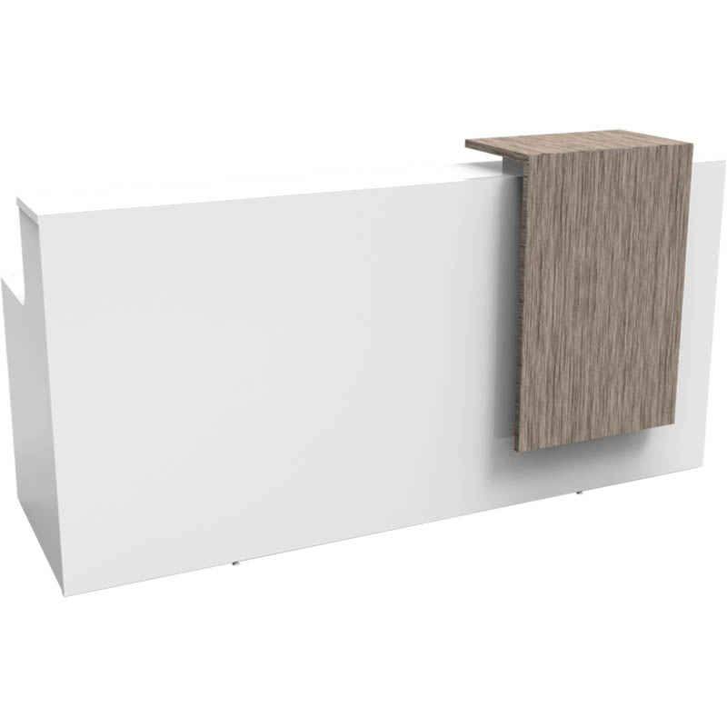 Rapidline Urban Reception Counter 2200 X 800 X 1150mm Natural White/driftwood
