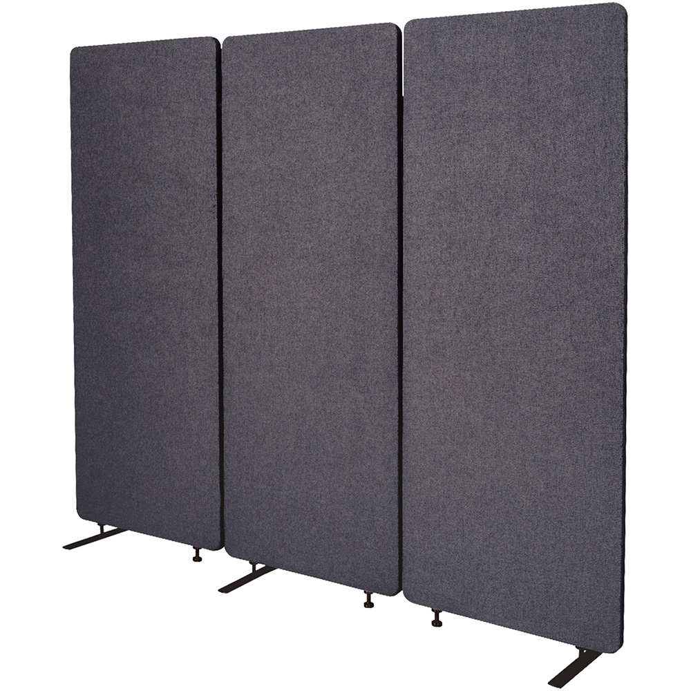 Visionchart Zip Acoustic Triple Extension Panel 1650 X 1830mm Graphite