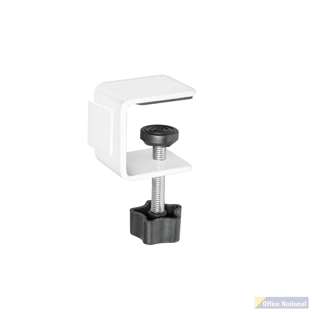 SANA ACOUSTIC DESK SCREEN CLAMP DUAL MOUNT WHITE PACK 2