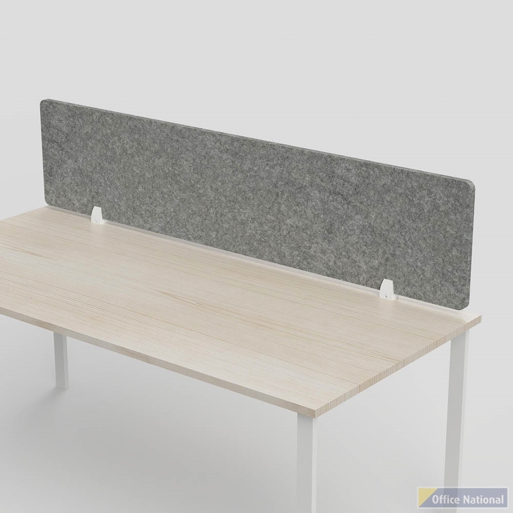SANA ALTITUDE ABOVE DESK SCREEN 12MM THICK 1200 X 600MM MOONLIGHT