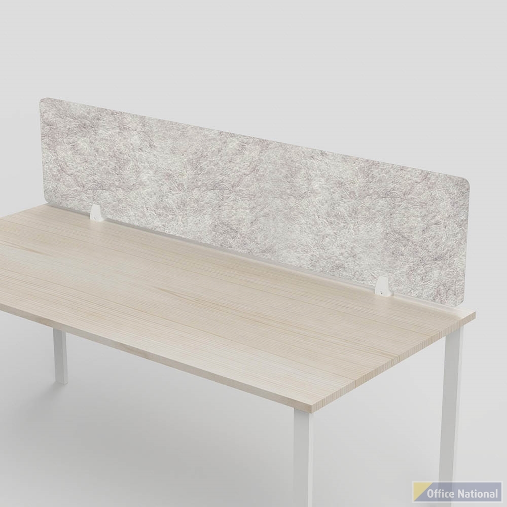 SANA ALTITUDE ABOVE DESK SCREEN 12MM THICK 1500 X 600MM MUSHROOM