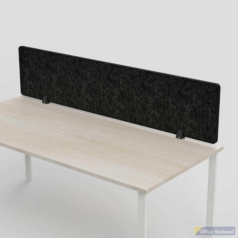 SANA ALTITUDE ABOVE DESK SCREEN 12MM THICK 1500 X 600MM SHADOW
