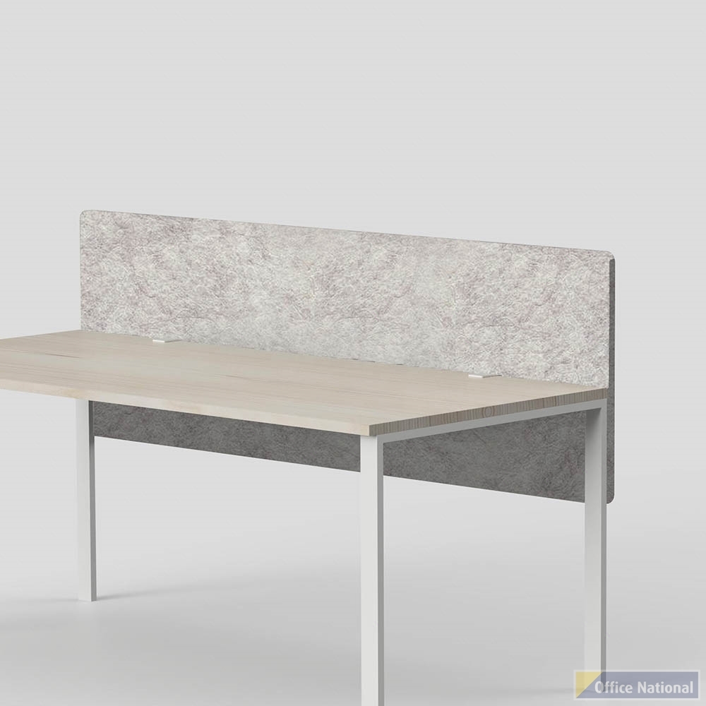 SANA SERENITY ALTITUDE DUAL DESK SCREEN 12MM THICK 1800 X 600MM MUSHROOM