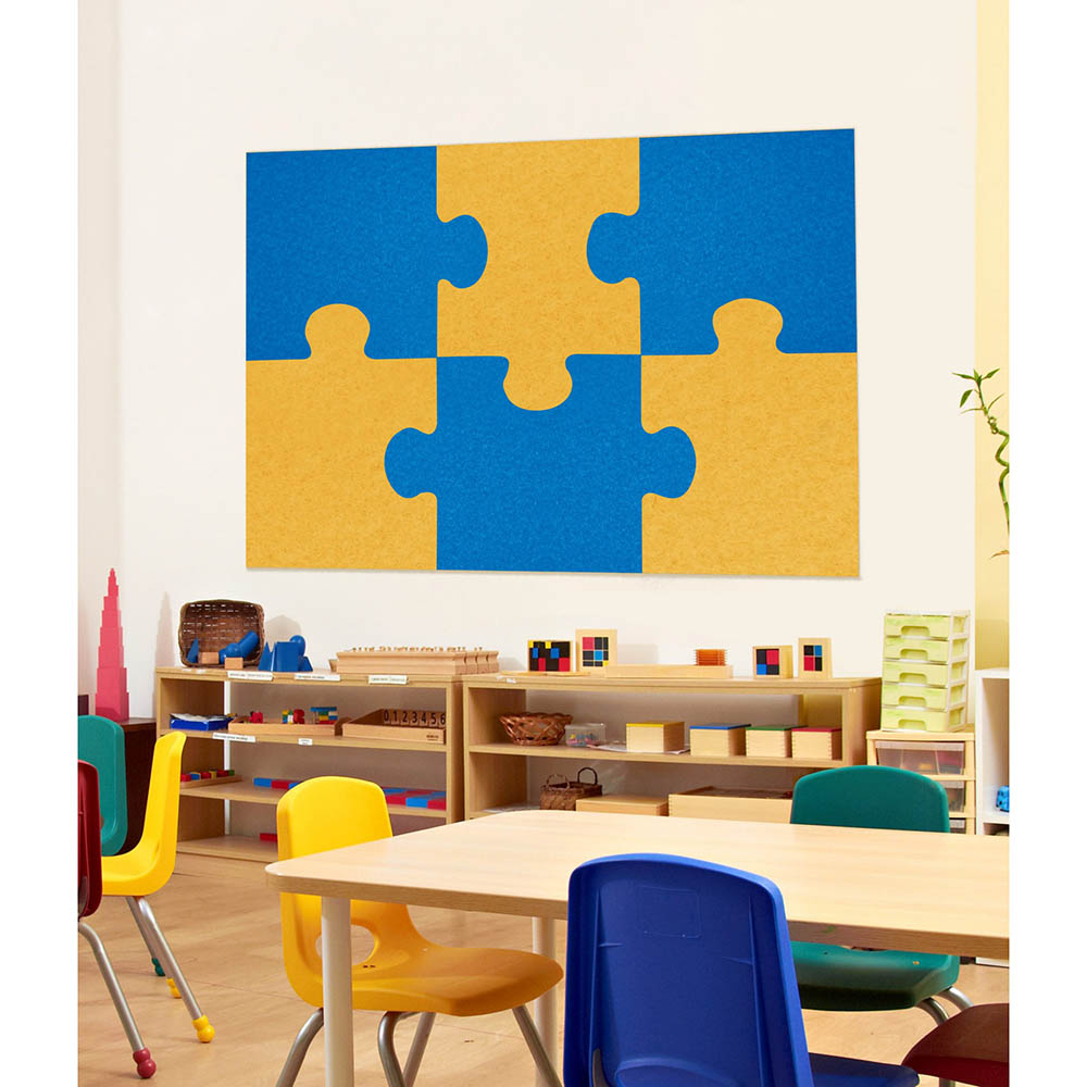 SANA ACOUSTIC WALL TILE PEEL N STICK JIGSAW PUZZLE 1200 X 1200MM PACK 4