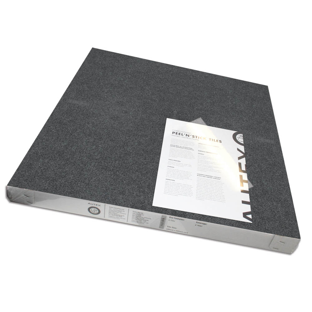 VISIONCHART AUTEX ACOUSTIC FABRIC PEEL N STICK TILES 600 X 600MM KOALA PACK 6