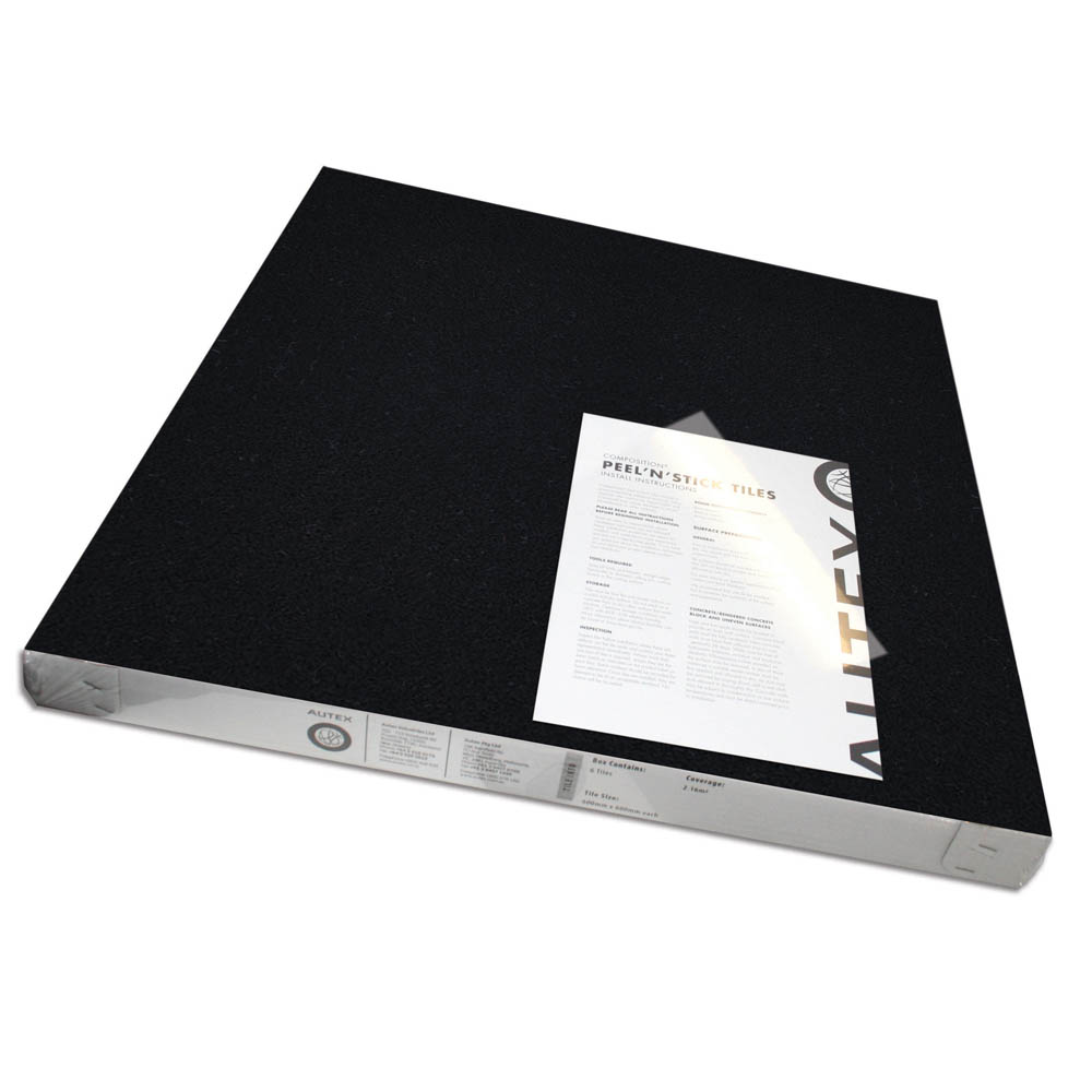 VISIONCHART AUTEX ACOUSTIC FABRIC PEEL N STICK TILES 600 X 600MM OCTANE PACK 6