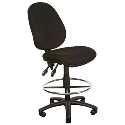 YS DESIGN 08 DRAFTING CHAIR HIGH BACK BLACK