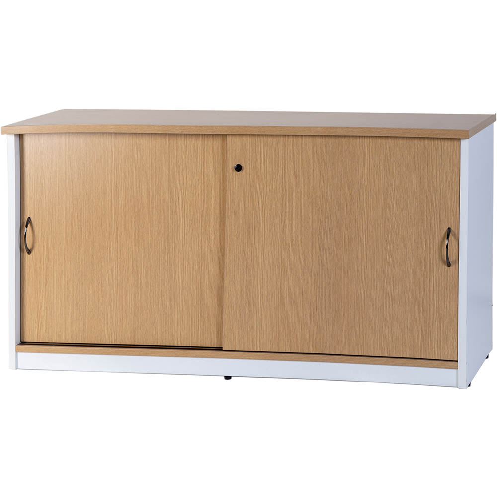 OXLEY CREDENZA 1800 X 450 X 730MM OAK/WHITE