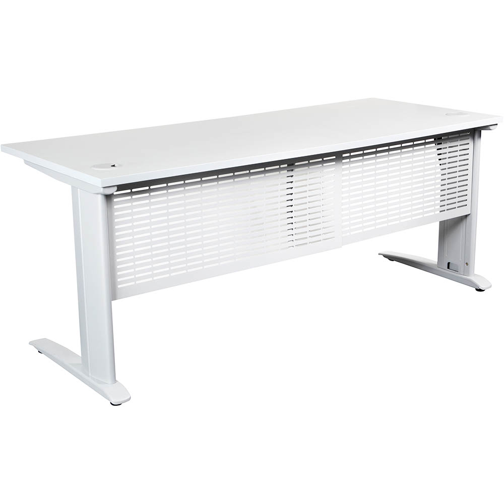 SUMMIT OPEN DESK WITH METAL C-LEGS 1800 X 750MM WHITE