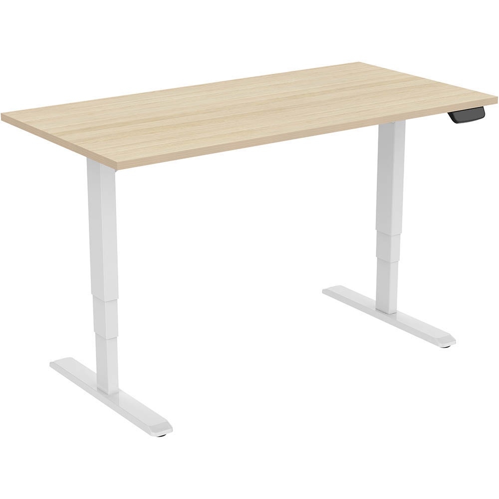 ELEV8 SIT-STAND DESK DUAL MOTOR 1500 X 750MM BEECH/WHITE
