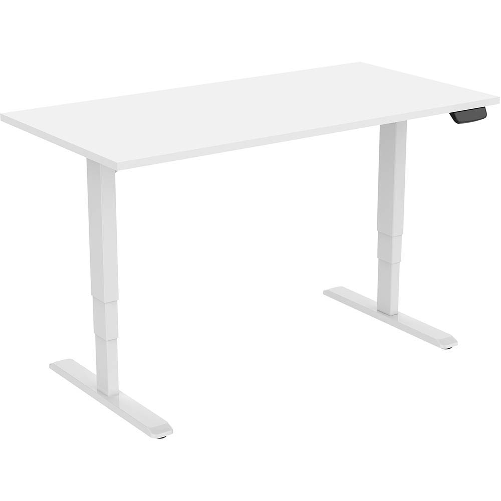 ELEV8 SIT-STAND DESK DUAL MOTOR 1500 X 750MM WHITE/WHITE