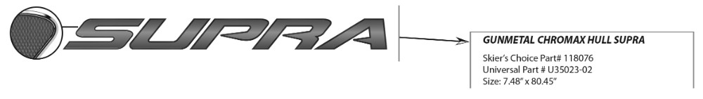 Decal, Supra, Hull, Gunmetal