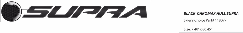 Decal, Supra, Hull, Black