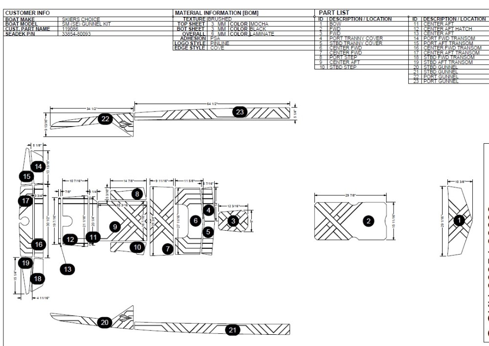 Nonskid Kit, Gunnel, SM (SE) ~