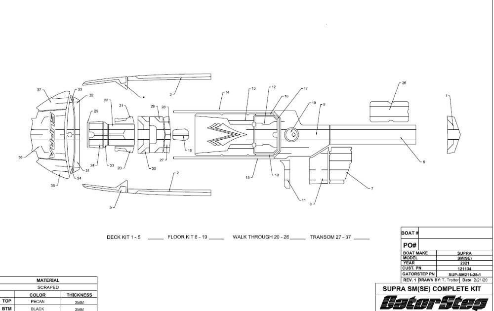 Nonskid Kit, SM, Pecan ~