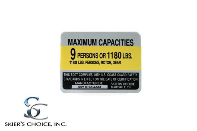 Capacity Sticker, HW/HV 03 and