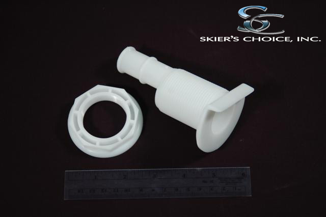 Drain, 1-3/8\", L head, White