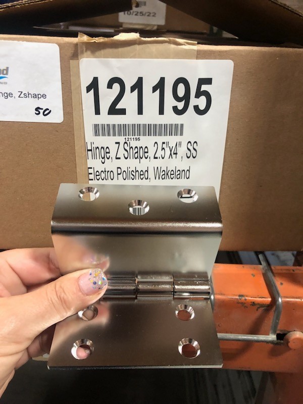 Hinge, Z Shape, 2.5\"x4\", SS