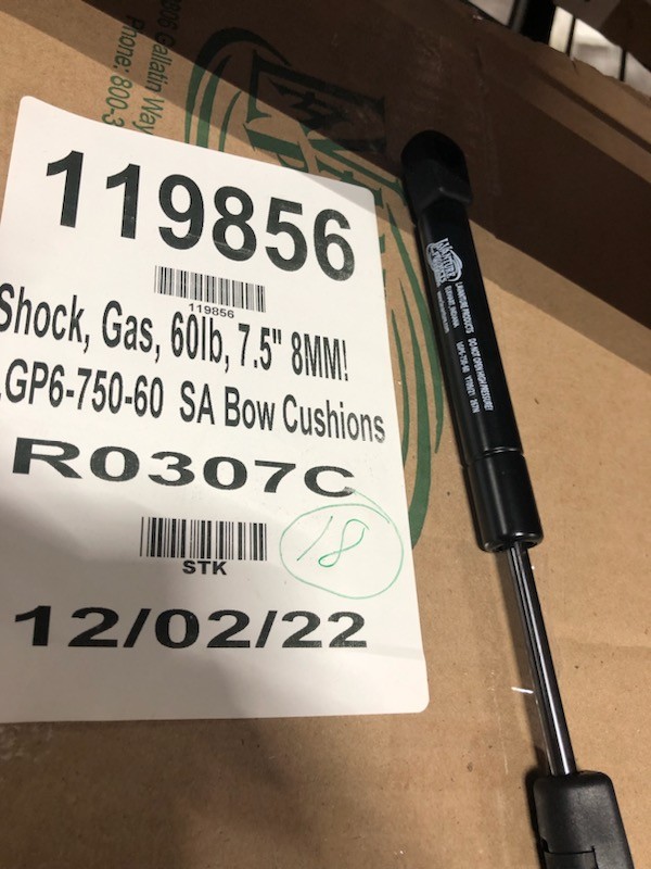 Shock, Gas, 60lb, 7.5\" 8MM