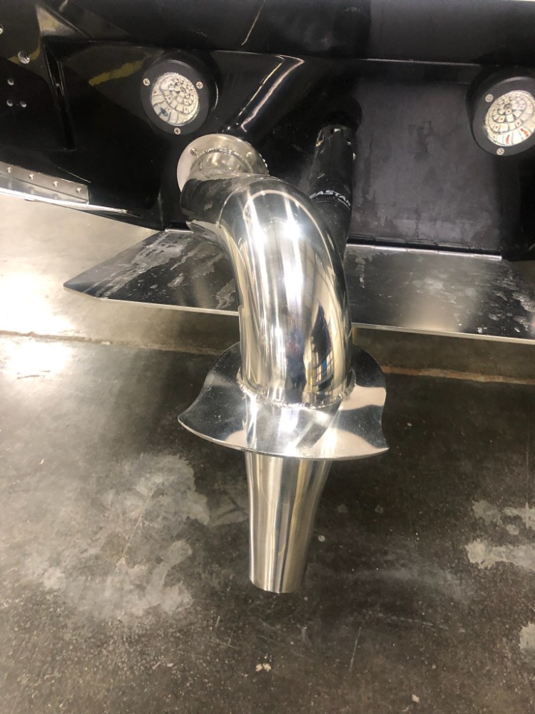 Exhaust Port, 4\", Surf w/Defl