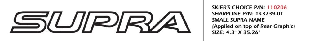 Decal, Liquid \"Supra\" Name