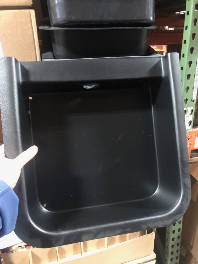 Storage tray, Black ABS, Wide!
