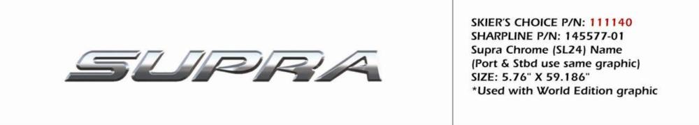 Decal, Supra, Chrome