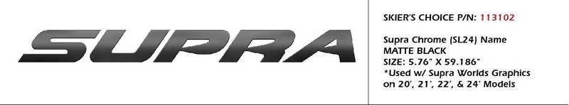 Decal, Supra, Hull Side,Black